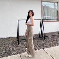 WOMEN'S HIGHWAIST CARGO JEANS PANTS WOMEN'S CARGO PANTS / CARGO PANTS HIGHWAIST LOOSE CARGO PANTS PR