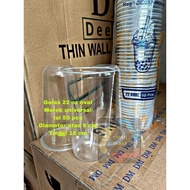 22oz Oval Cup 22oz Flat Oval Cup, 50 Pcs