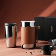 Portable Coffee Kit Maker Mini Manual With Filter Set Grinder Espresso Steel Over Bag Dripper Brew P