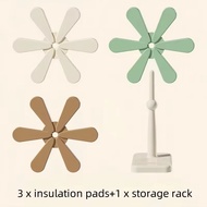 Tree Shaped Silicone+Plastic Insulation Pads Foldable Heat-resistant Anti Slip Mug Pot Pad Phone Hol