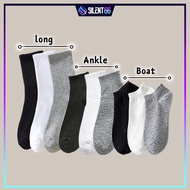 READY STOCK 1 Pair Men Women Socks Unisex Cotton Scholl Stokin Lelaki Perempuan Sekolah 纯色袜子 - GORDO