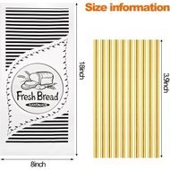 Lawei 300 Pack Plastic Bread Bags with Twist Ties, Clear Christmas Bread Bag for Mini Loaf Donut Muf