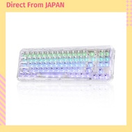 YUNZII X71 Mechanical Gaming Keyboard Transparent Keycaps 71 Keys 68% Layout Wireless Hot-Swappable 