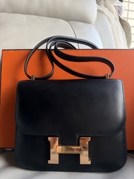 Hermes  mini Constance  black 黑 金