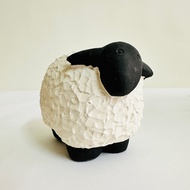 Black-Headed Sheep Baa Cement Ornaments Nordic Style Lucky Decoration|Crystal Pet Furnishings Raw Or
