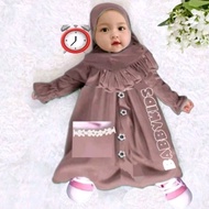 Newborn baby girl Gamis sabrina 0-4 months 2-8 months 8-18 months Free hijab