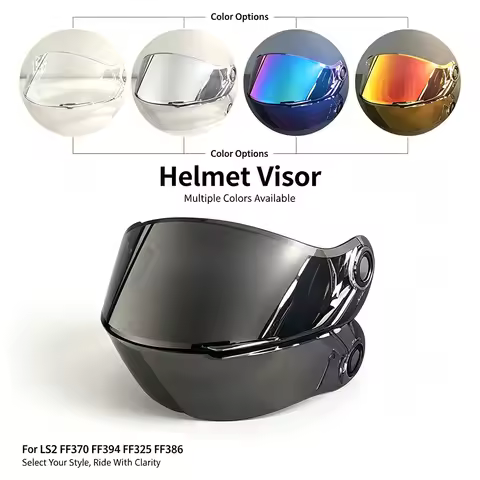 Helmet Visor For LS2 FF370 FF394 FF325 FF386 Motorcycle Helmet Visor goggles plating silver red Repl