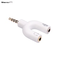 2 in 1 35mm Male to Female Jack Microphone Audio Splitter Converter Adapter