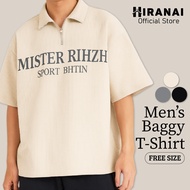 Polo T-shirt Baju Polo Lelaki Perempuan Half-Zipper Unisex T-shirt Waffle Shirt Short Sleeve Baju Ko