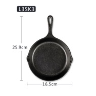 นําเข้า Lodge กระทะเหล็กหล่อหนา Non-Stick สไตล์อเมริกันแบน Bottomed Multi-Functional เครื่องมือทําอา