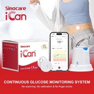 【SINOCARE】 iCan Continuous Glucose Monitoring (CGM) System Glucometer 24hx15 Days Blood Glucose