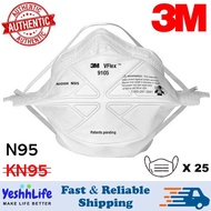 3M VFlex 9105 N95 3M N95 Respirator Foldable Mask Haze/ Dust/ Mist Disposable Respirator/ Vflex Resp