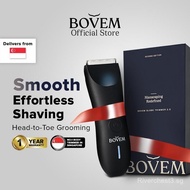 BOVEM Globe Trimmer 2.0: Electric Groin and Body Hair Trimmer - Waterproof Wet/Dry Razor for Pubic H