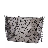 Glossy Bronze/Copper Mixed Triangles Issey Miyake BAOBAO Sling Bag / Clutch