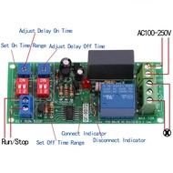 AC100V~250V Infinite Cycle Delay Timer Timing Switch Relay Turn On Off Module 0.5s ~ 1000min Adjusta