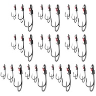 5/10Pcs Double Fishing Hook Heavy Duty Live Shrimp Bait Holder Hook Barbed Fishhook Freshwater Saltw