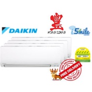 DAIKIN Aircon System 4 iSmile Eco 9000BTU X3 + 24000BTU - 5 Ticks