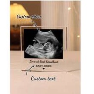 1pc Customized Acrylic Ultrasound Photo Desktop Display, Pregnancy Scan Photo Frame, Baby Scan, Newb