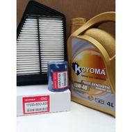 HONDA ACCORD T2A 2.0 AIR FILTER + OIL FILTER + KOYOMA 5W40 FULLY SYNTHETIC ENGINE OIL
