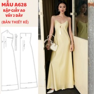 PAPER SHEET A0 2-strap dress (PAPER)-A628