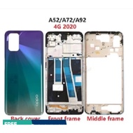 Back cover housing for oppo A52 A72 A92 2020 4G Front frame middle frame
