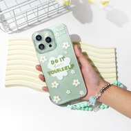 [TP11] Softcase Mint Transparan + Tali Strap mint Motif Aesthetic Lucu Cewe Case Clear Lentur FOR REALME 10 4g/5g realme 5 c17 c15 c20 c21y c67 c55 c33 c30s c31 REALME C53 C51 NARZO 50A PRIME REALME 9 C11 2021case viral murah tali gantung manik manik lucu