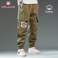OWLLADE Cargo Jogger Pants for Kids Boy DD in Green B02 4T-1