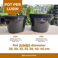 lusinan pot tanaman bunga plastik jumbo 28 30 32 35 38 40 45 cm grosir - 10cm 12 pot
