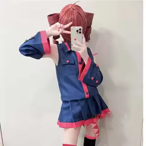 Anime Kasane Teto Cosplay Fashion Uniform Costume Wig Vtuber Teto Blue Dress Suit For Women Hallowee