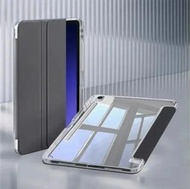 Others - 適用於三星Samsung Tab S9+ / S9plus 12.4" 亞克力平板保護套 智能睡眠功能防撞殼 [黑色]