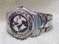玉寶 世界時間 日曆 自動 鋼錶 Ebel Voyager World Timer Watch Stainless Steel