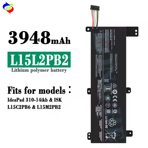 L15L2PB2 Laptop Battery for Lenovo IdeaPad 310-14ISK 310-14IKB 310-14IAP L15C2PB2 5B10K87722 7.6V 30