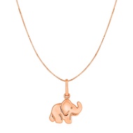 Nathalias NY สร้อยคอพร้อมจี้ช้าง ทองคำโรสโกลด์ 10k Elephant Pendant in 10k Rose Gold 16333