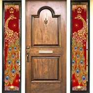 Indian Diwali Outdoor Festival Atmosphere Decoration Corridor Gate Diwali Happy Couplet Flag Deepava