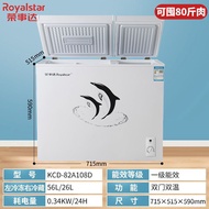 MHRoyalstar Household Two-Door Mini Fridge Frozen Refrigerated Commercial Large Capacity Small Refrigerator Mini Power