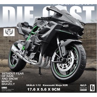Diecast Super Bike Kasaki Ninja H2R Scale 112 Diecast Motorcycle - C red - Helmet