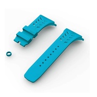 【Y24】Apple Watch 多彩矽膠錶帶【藍】