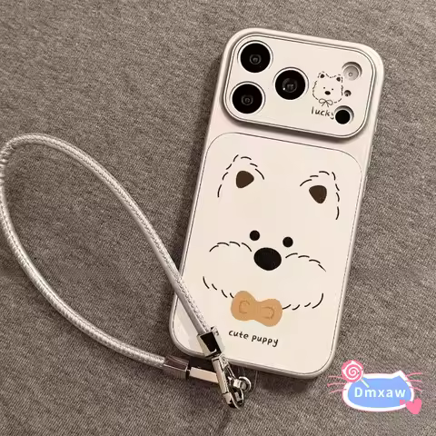 Cute Puppy Phone Case With Lanyard For OPPO F31 F29 F27 F25 F23 F21 F21S F19 F19S F11 Find X9 X8 X8S