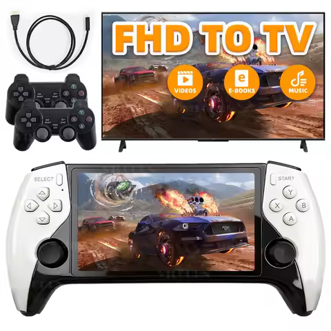 VILCORN SF3500 5 inch Handheld Game Console for PS1 GBA SNES MAME Retro Emulator FHD Portable Gaming