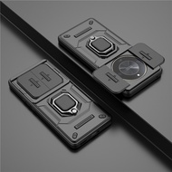 For Honor X9b Cover For Honor X9b 5G Case 6.78 inch Lens Sliding Window Armor Shockproof Holder Magn
