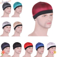 CACTU Wave Caps, Breathable Solid Color Men Durag Hats,  Multicolor Polyester Elastic Multicolor Dur