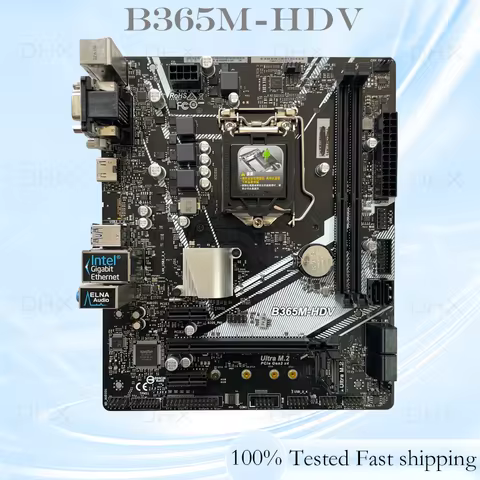 For Asrock B365M-HDV Motherboard LGA 1151 DDR4 64GB Micro ATX Mainboard 100% Tested Fully Work be sh