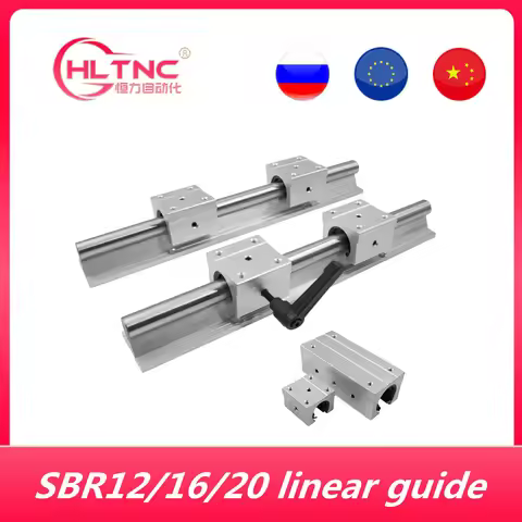 linear guide rail 2pcs SBR16 / SBR12 / SBR20 + 4pcs SBR16UU / SBR12UU / SBR20UU linear bearing blo16