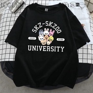 Kaos Kpop Stray Kids Skz Skzoo University Oversize Kaos Stray Kids Short Sleeve Distric Logo Unlock Lee Know Bang Chan Baju Stray Kids Long Sleeve Oversize T shirt Stray Kids Men Ori T-shirt All Member Stray Kids Kpop Wego Jumbo XXL
