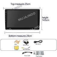 MUJAJNDO 10นิ้ว6 + 64G 4 + 32G 2.5D Android15 Ips หน้าจอ Carplay Android คำสั่งเสียงรถยนต์ทั่วไป And