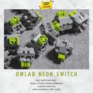 [cozy.keyboard] OWLAB NEON SWITCH (dual-stage 20mm springs) สปริงสองชั้นจ้า มี Anti-wobble top case