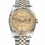 【大眾金時代】ROLEX勞力士 116233 Datejsut 蠔式日誌 DJ36 新包台 金色十鑽面盤 實心珠帶 錶徑36mm 自動上鍊 大眾金時代G389