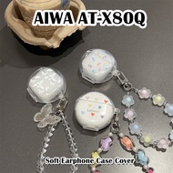 【Case Home】For AIWA AT-X80Q Case Casing Soft Silicone Colorful Floral Patterns Earphone Case Cover