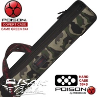 Poison Covert 3X4 Hard Cue Case - Camo Army Green Tas Stick Billiard Biliar Pool