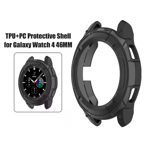 For Samsung Galaxy Watch4 Classic 46mm Case Cover Bumper Watch Screen Protector